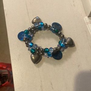 blue and silver chunky bracelet